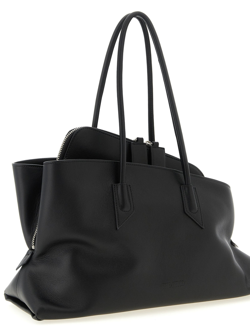 The Attico Black Calfskin Shoulder Bag The Attico