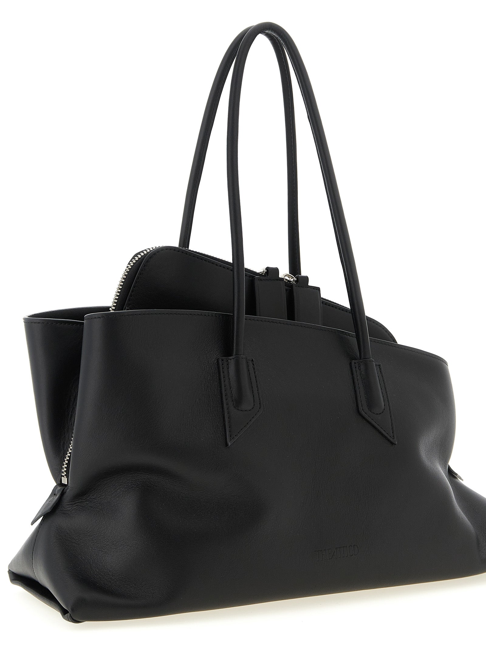 The Attico Black Calfskin Shoulder Bag The Attico