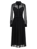 Dolce & Gabbana Black Silk Midi Dress