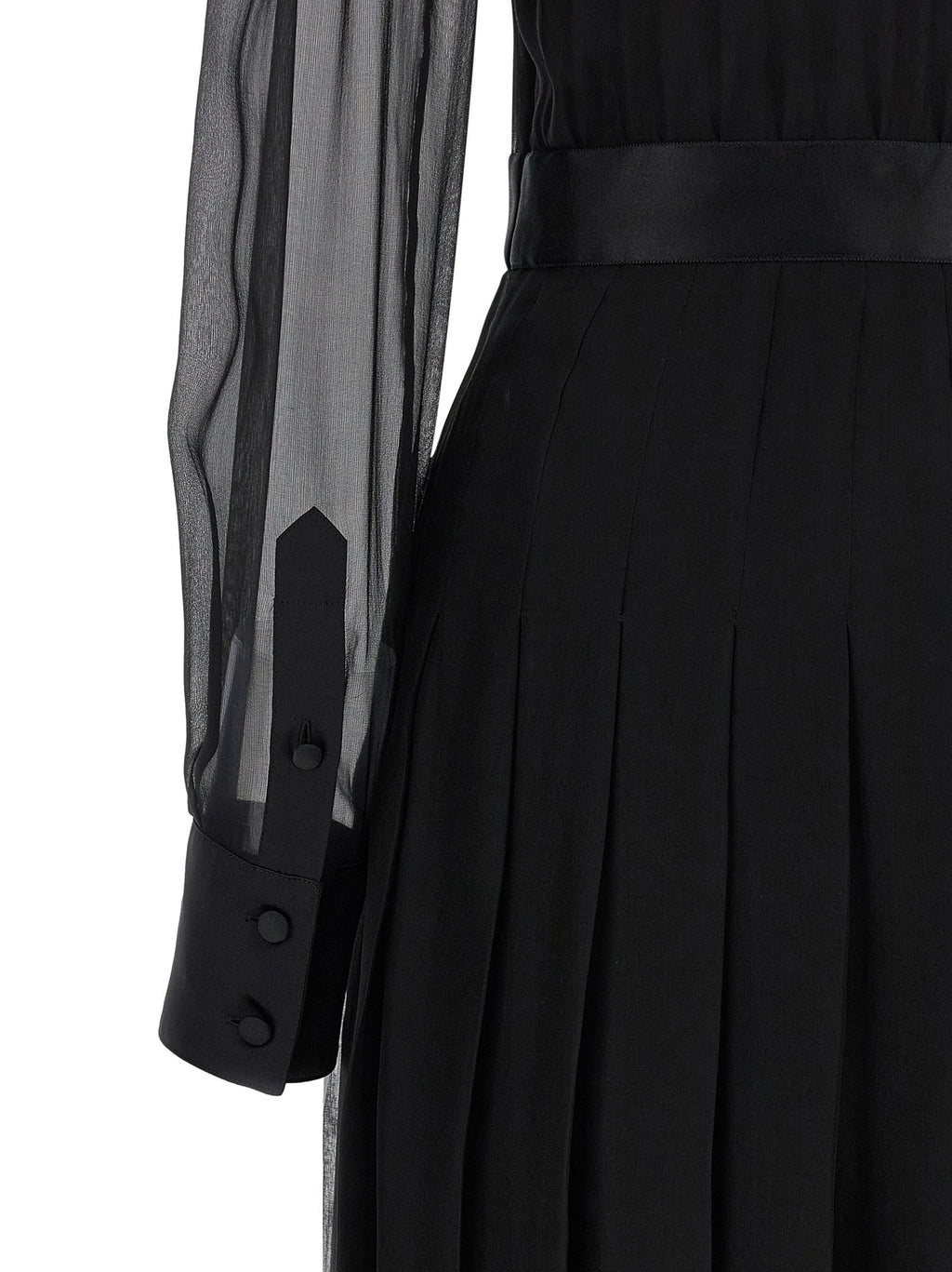 Dolce & Gabbana Black Silk Midi Dress