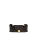 Versace Brown Calf Leather Bos Taurus Clutch Bag