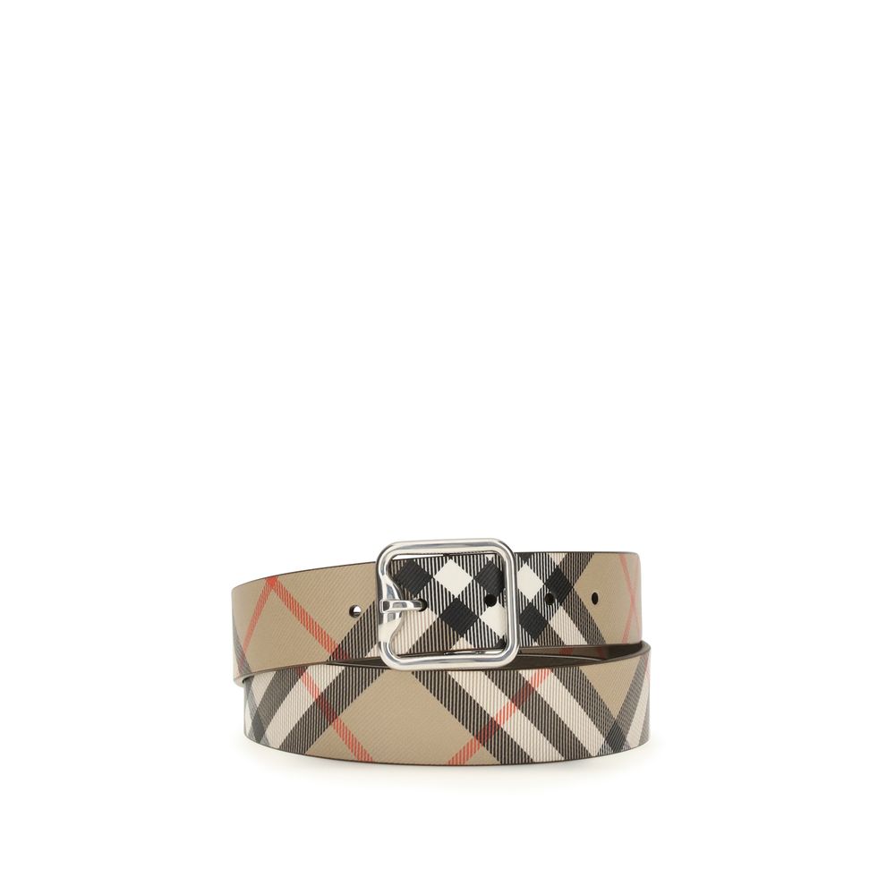 Burberry Beige Calf Leather Bos Taurus Regular Belt Burberry