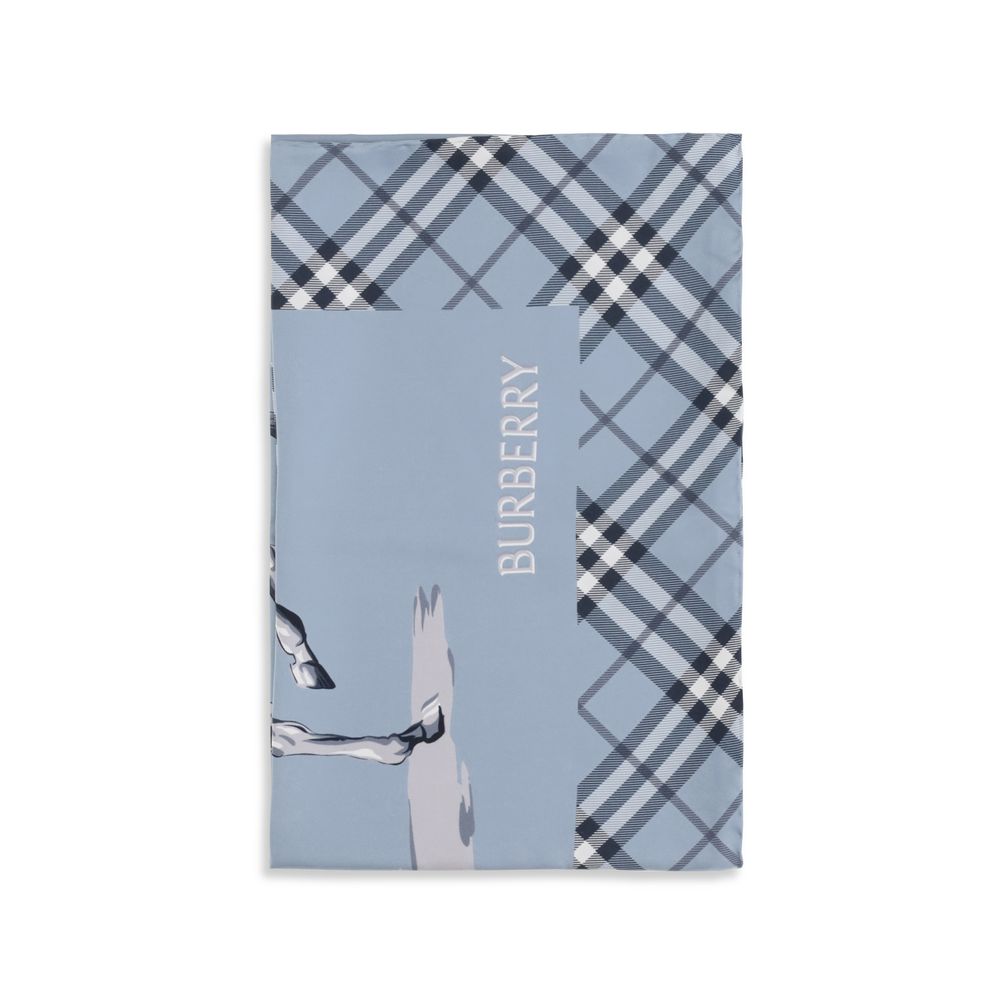 Burberry Blue Silk Scarf
