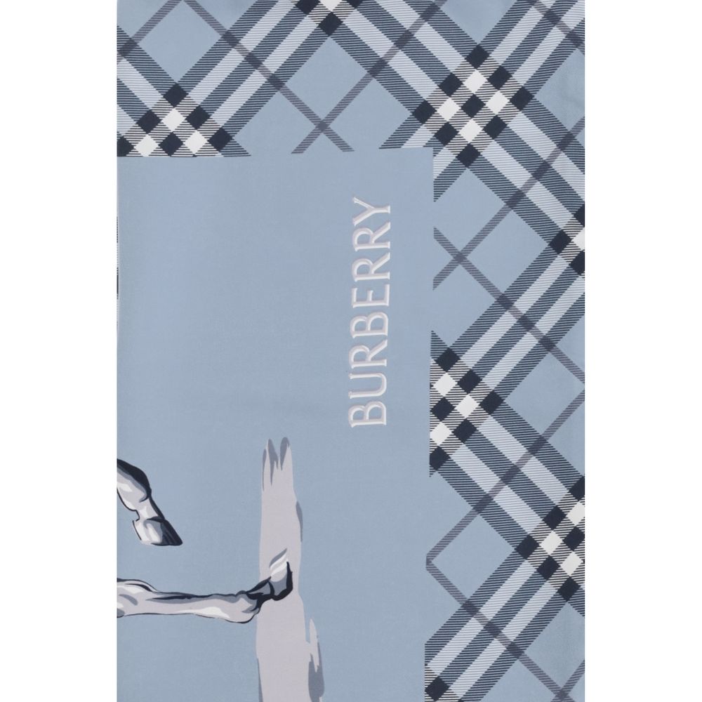 Burberry Blue Silk Scarf