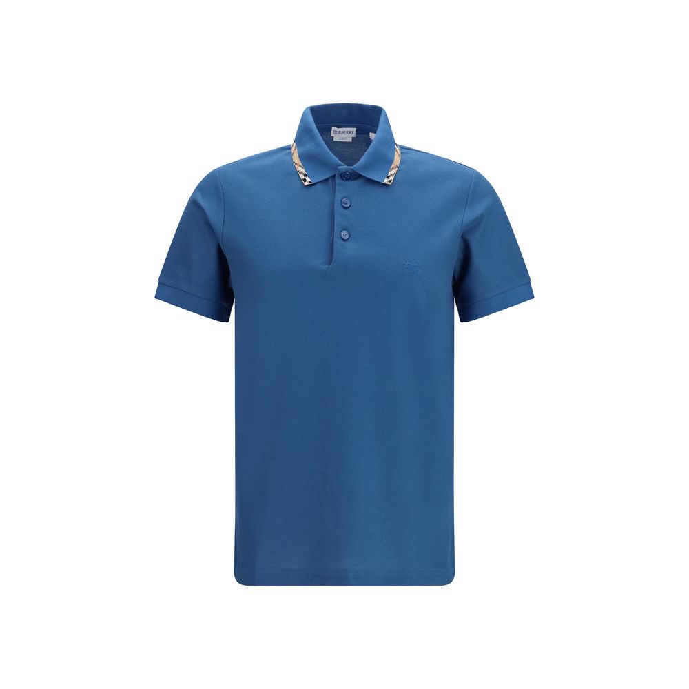 Burberry Blue Cotton Polo Shirt