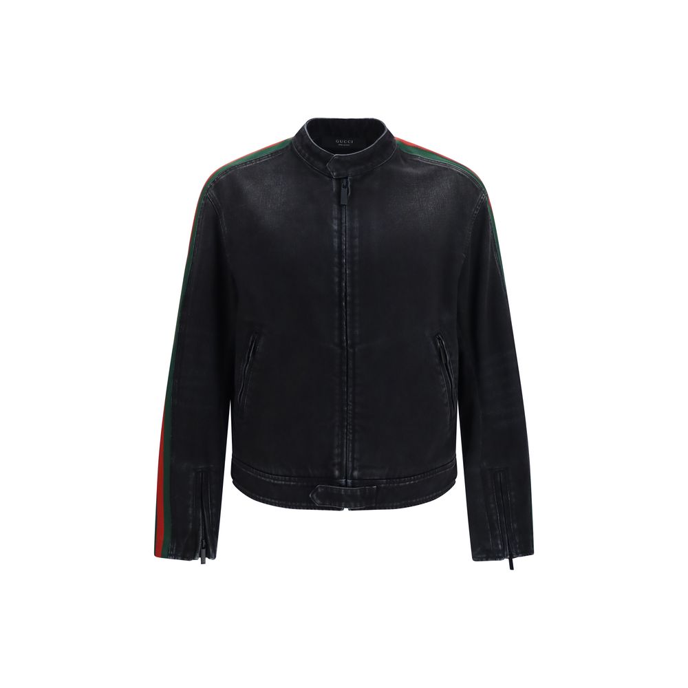 Gucci Black Cotton Biker Jacket