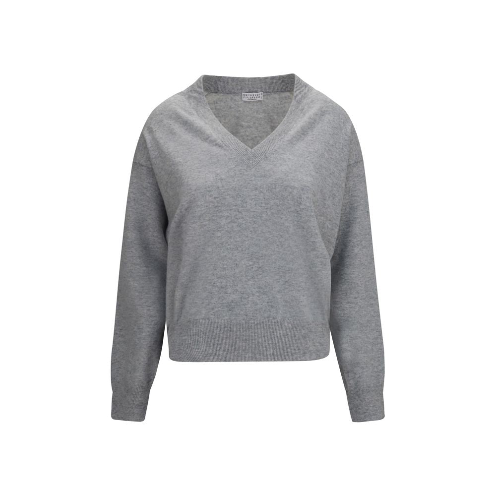 Brunello Cucinelli Gray Cashmere Sweater
