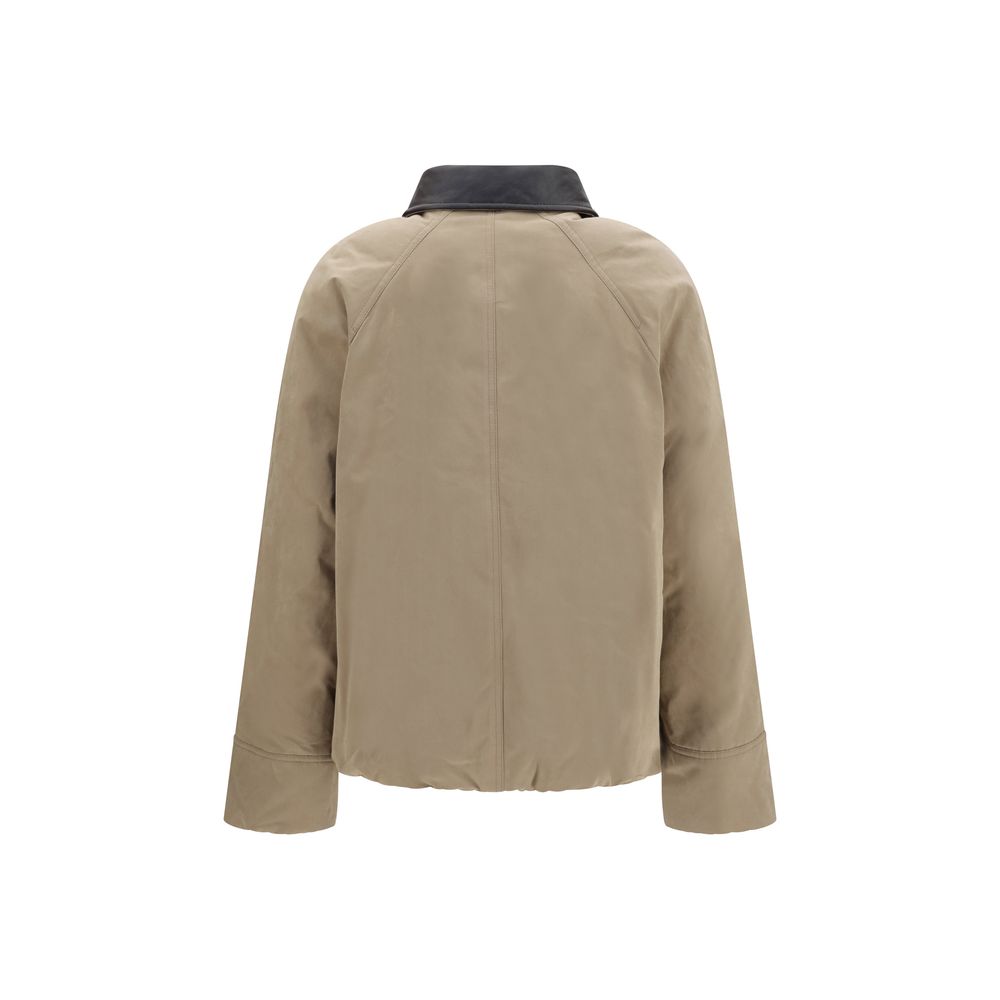 Brunello Cucinelli Beige Cotton Full-Length Jacket
