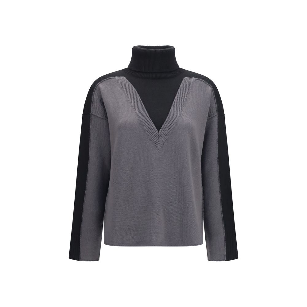 MM6 Black Wool Oves Aries Sweatshirt
