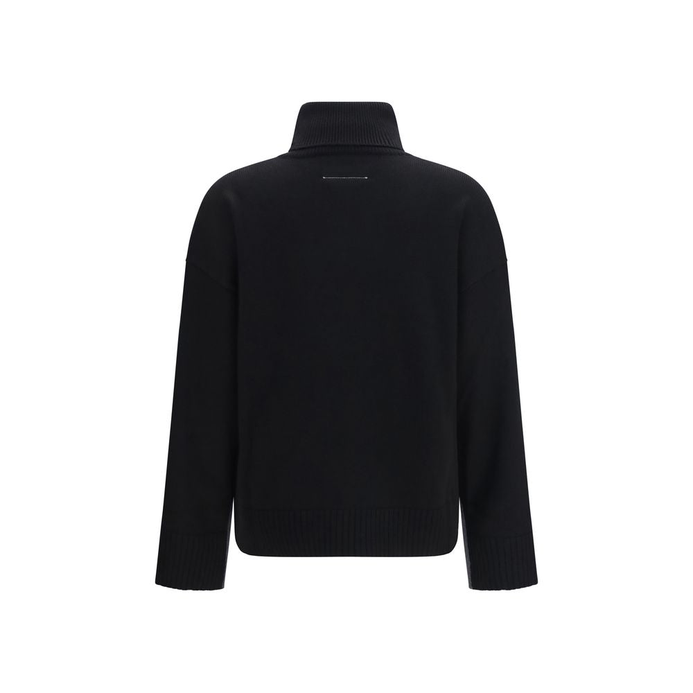 MM6 Black Wool Oves Aries Sweatshirt