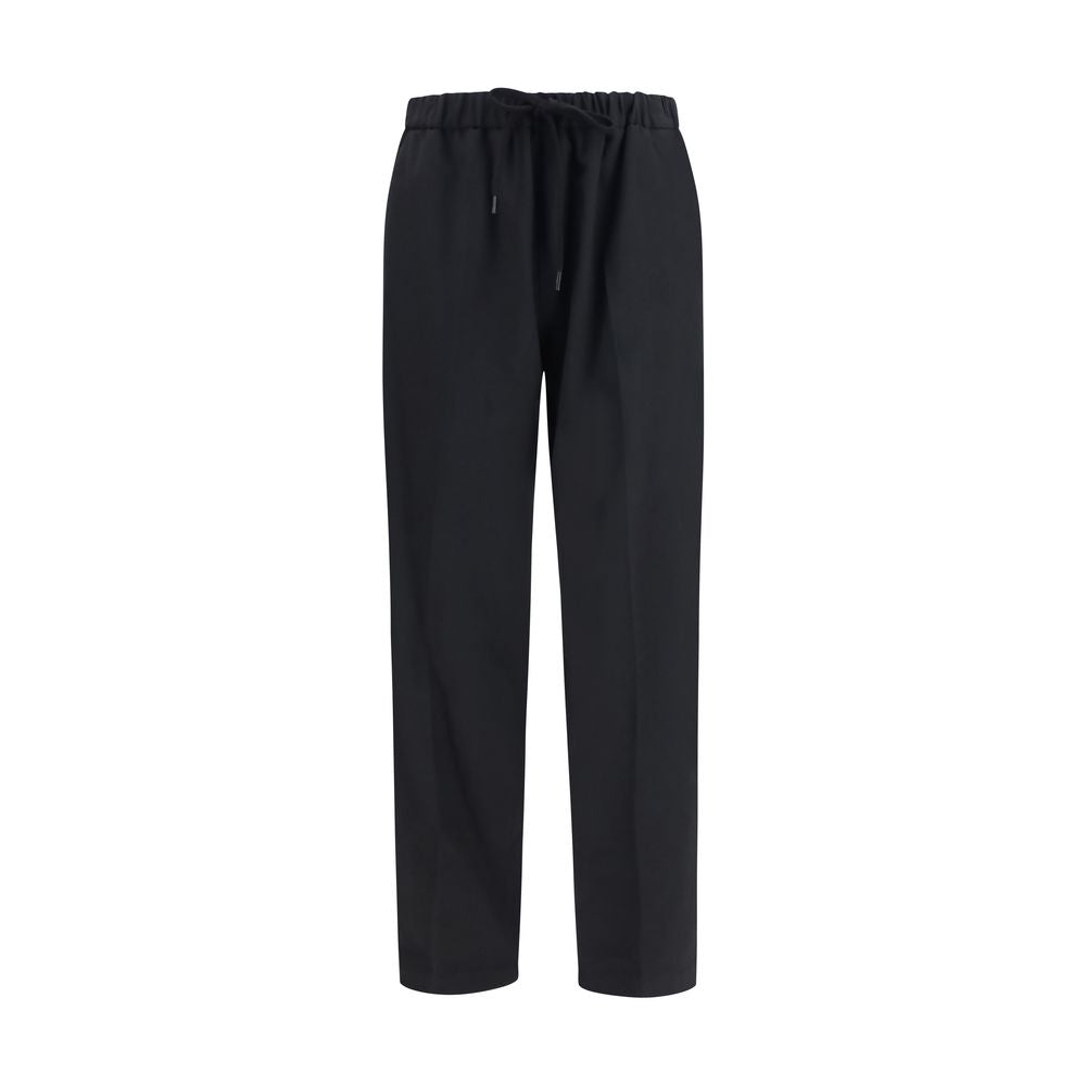 MM6 Black Polyester Casual Pants