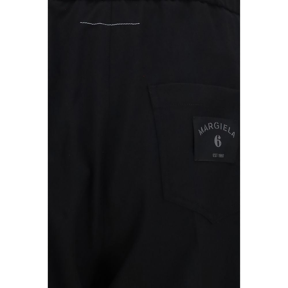 MM6 Black Polyester Casual Pants