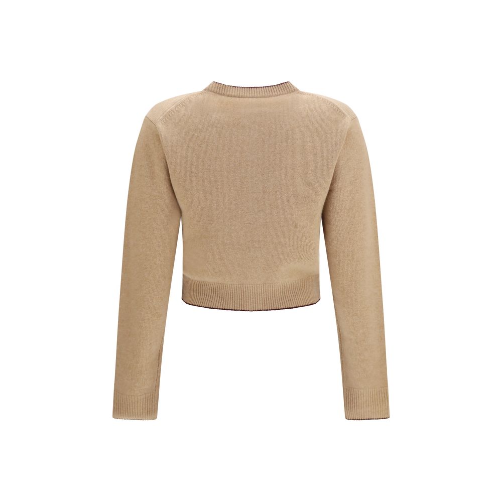 Chloé Beige Wool Oves Aries Cardigan