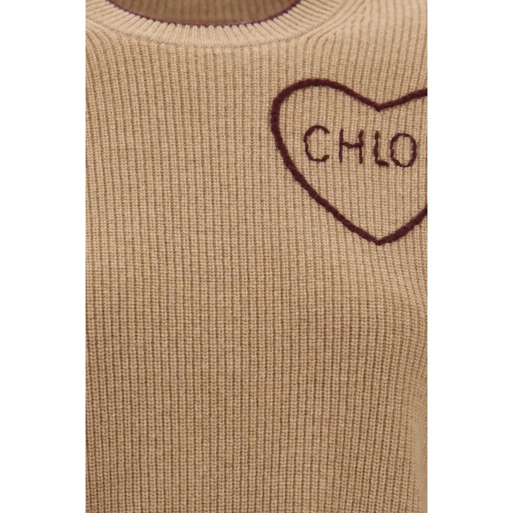 Chloé Beige Wool Oves Aries Sweatshirt