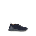 Santoni Blue Fabric Athletic Sneakers