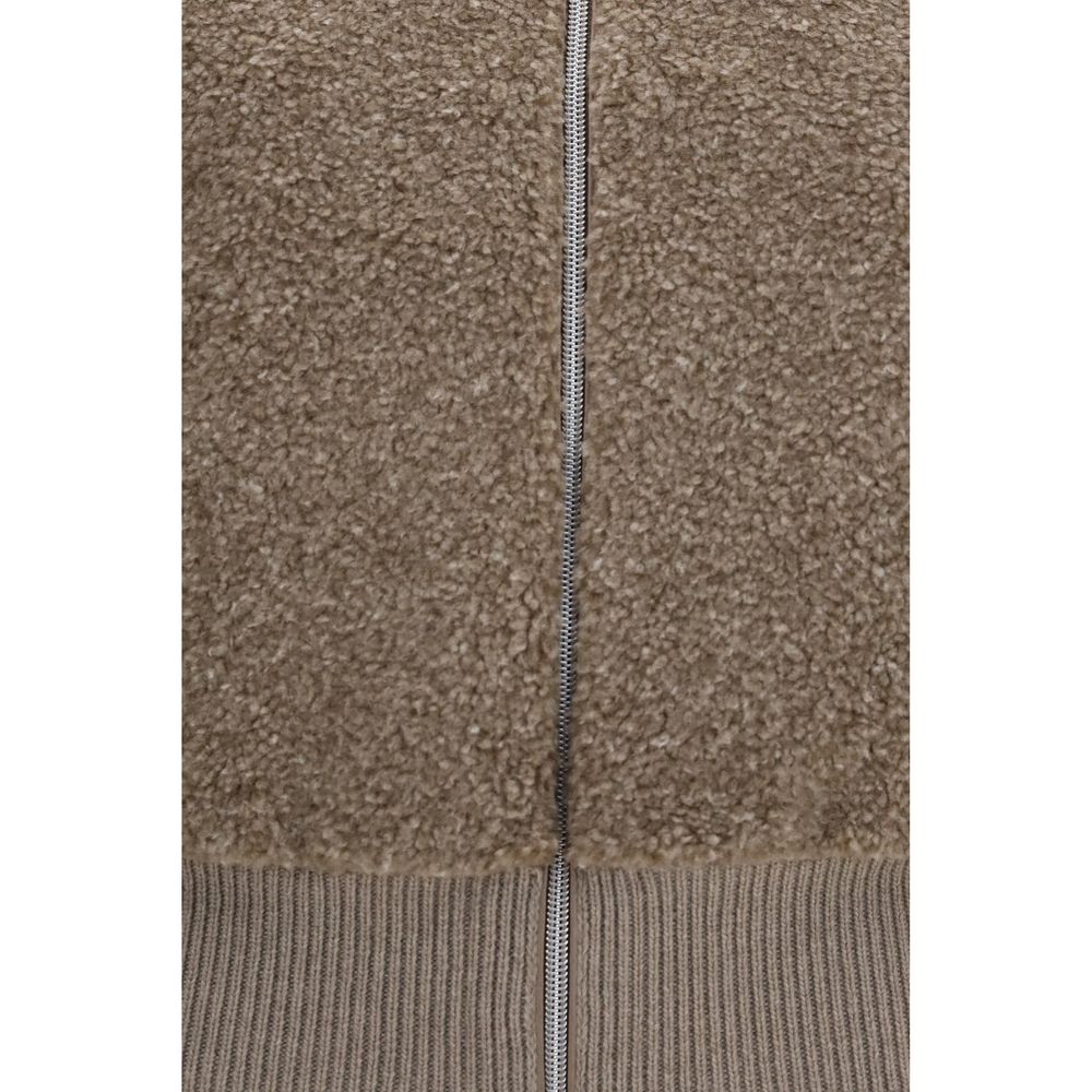 Herno Beige Wool Oves Aries Cardigan
