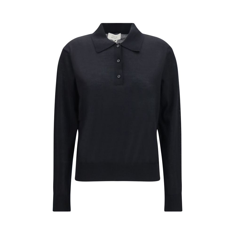 Loulou De Saison Black Cashmere Dress Shirt