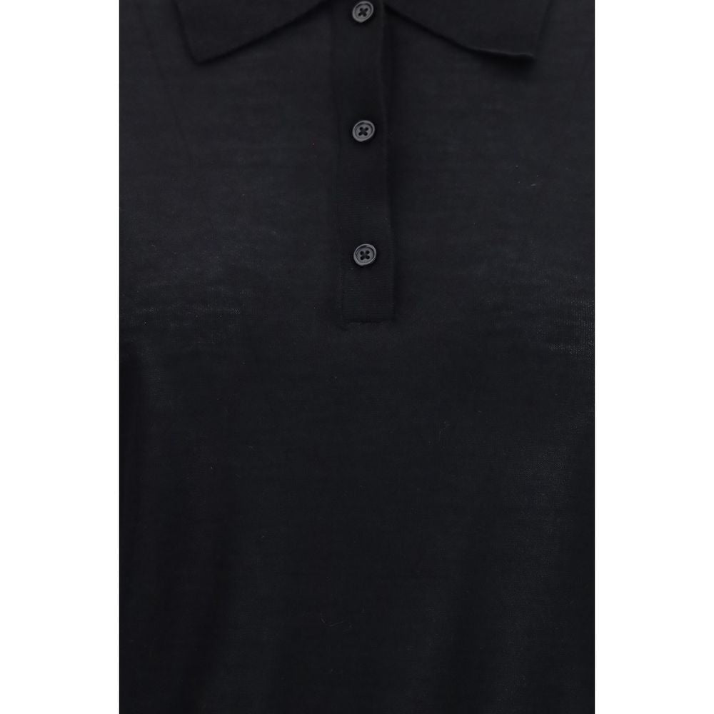 Loulou De Saison Black Cashmere Dress Shirt