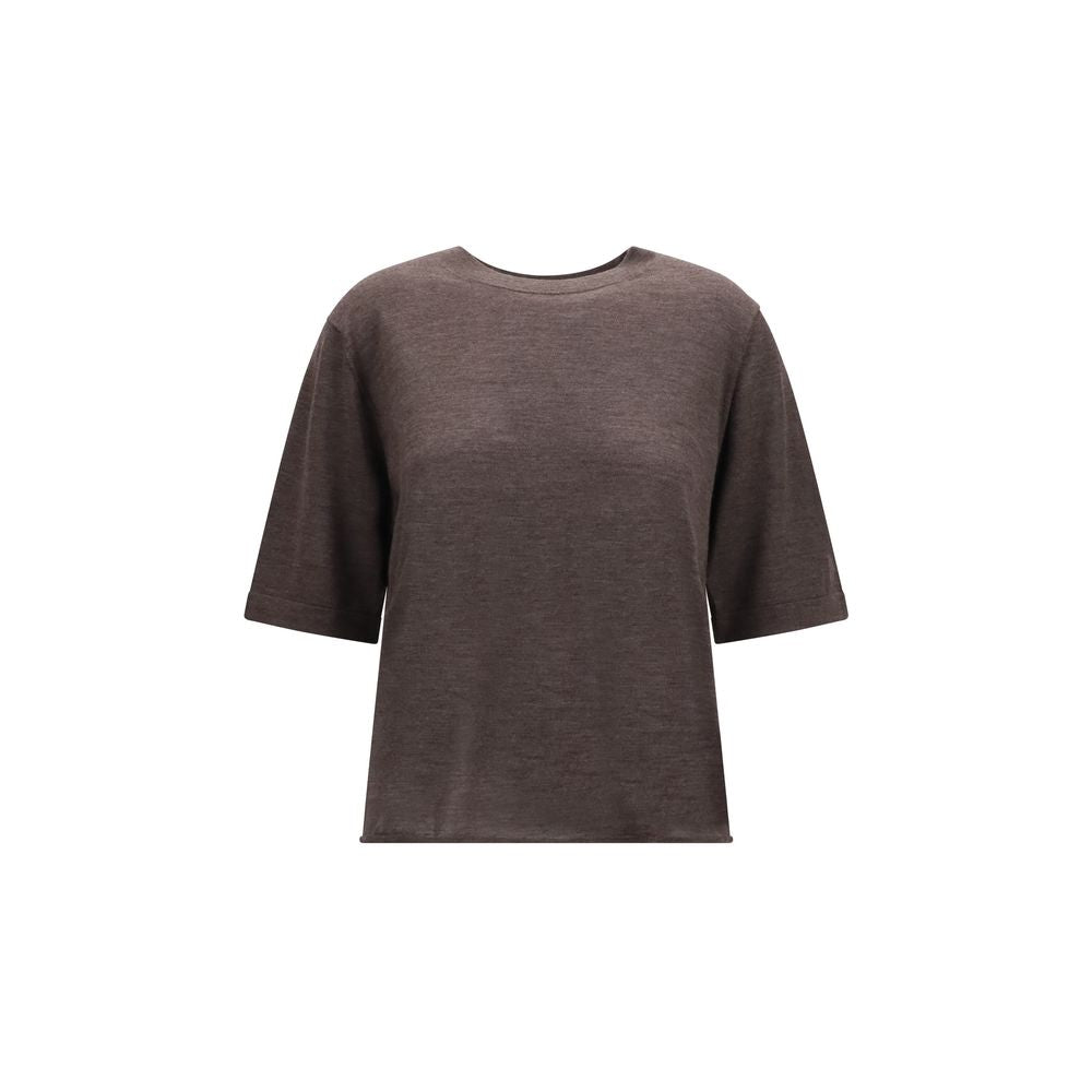 Loulou De Saison Brown Cashmere T-Shirt
