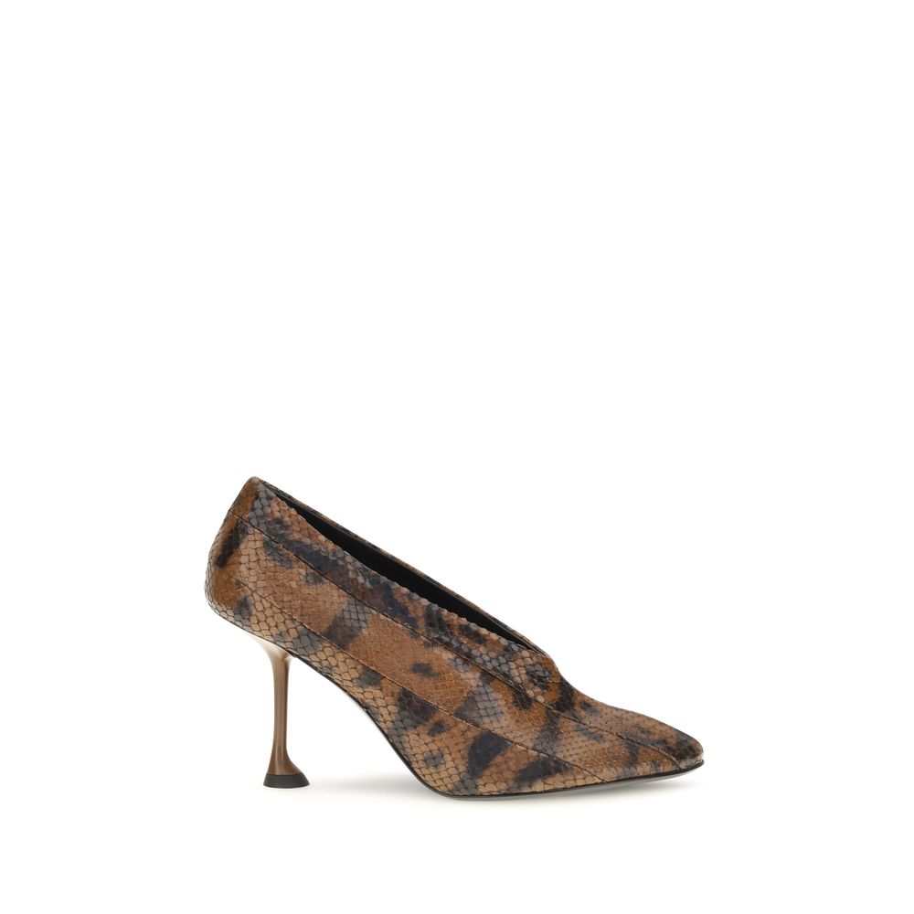 Proenza Schouler Brown Calf Leather Bos Taurus High Heel Pumps