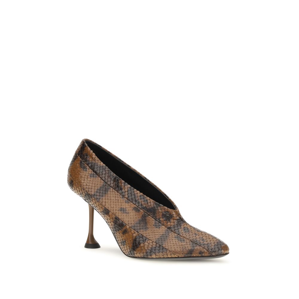 Proenza Schouler Brown Calf Leather Bos Taurus High Heel Pumps