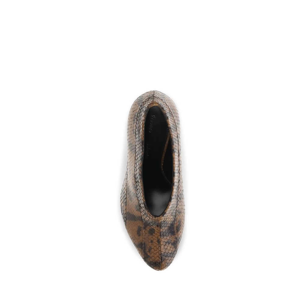 Proenza Schouler Brown Calf Leather Bos Taurus High Heel Pumps