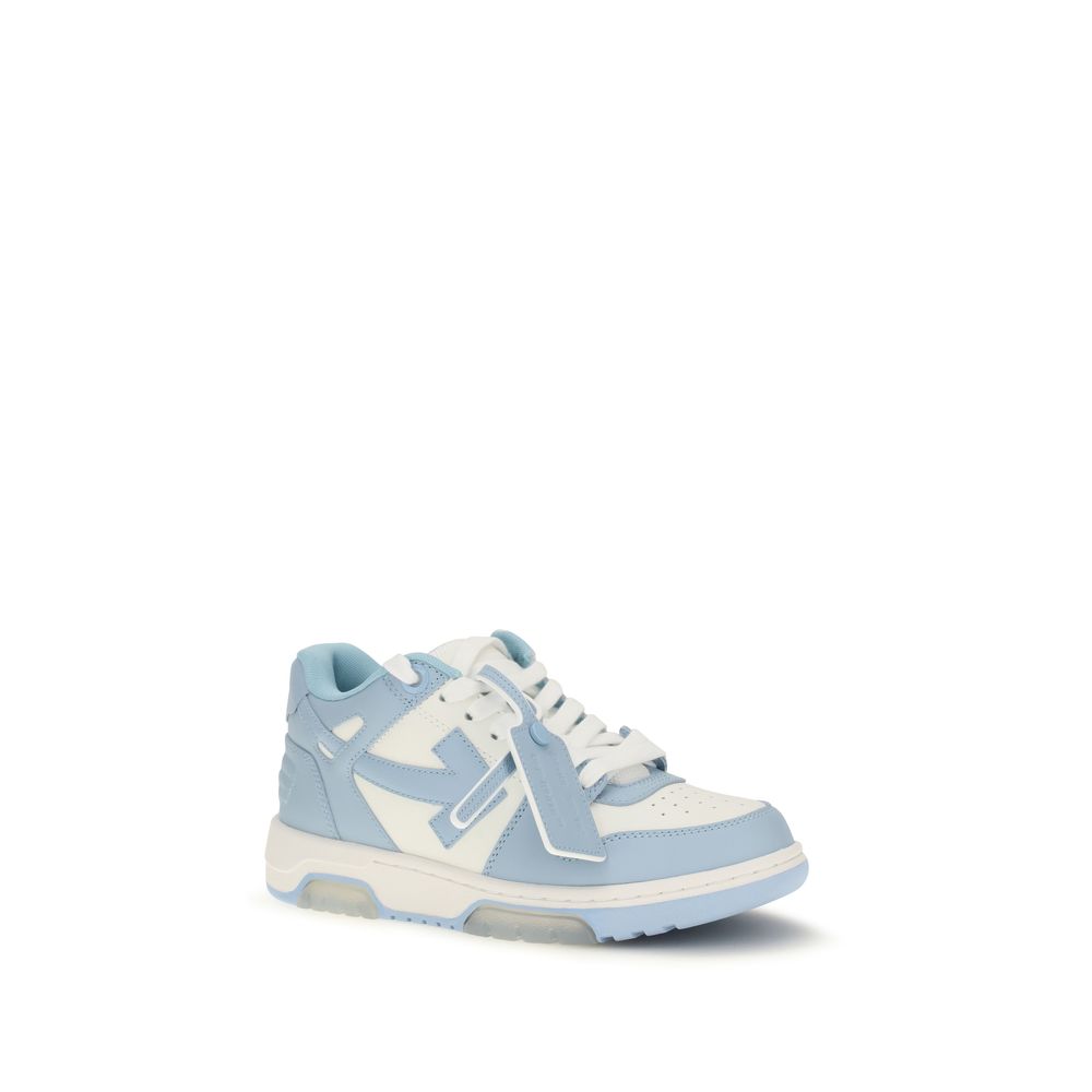 Off-White Blue Calf Leather Bos Taurus Sneakers