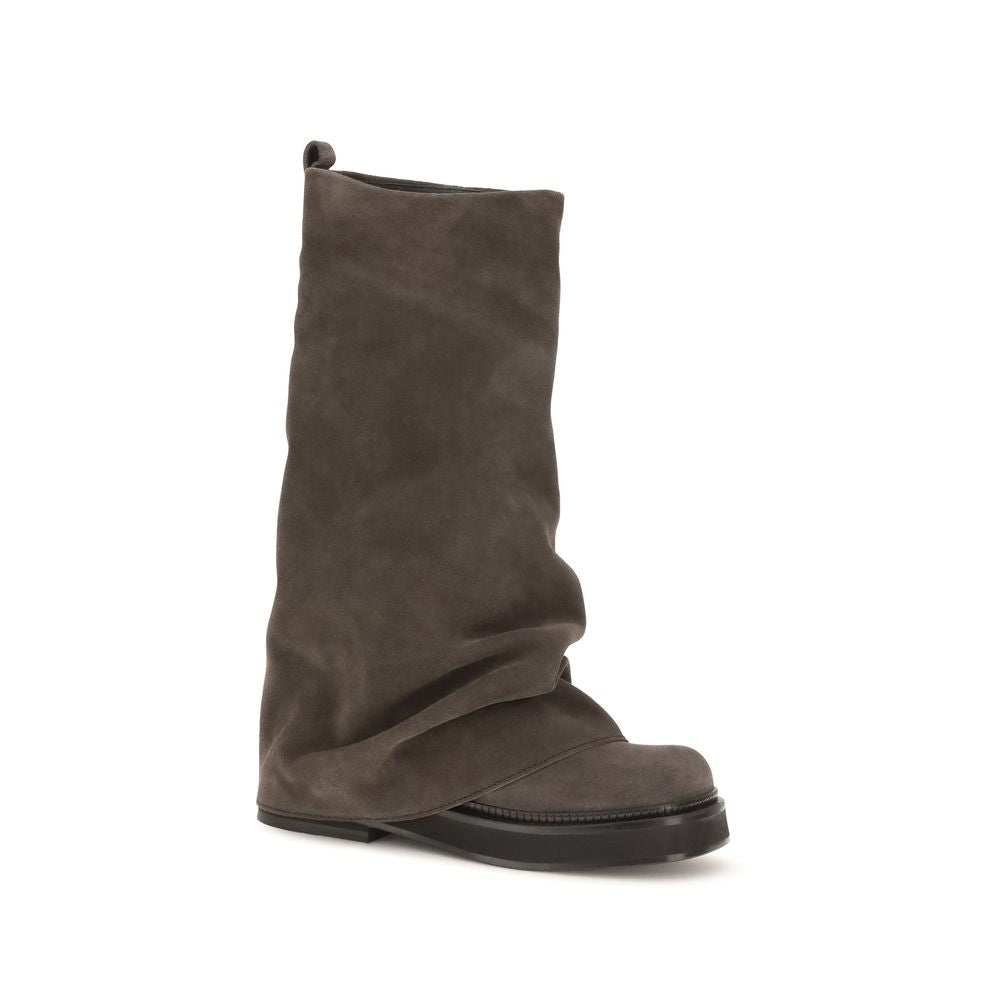 The Attico Brown Calf Leather Bos Taurus Boots