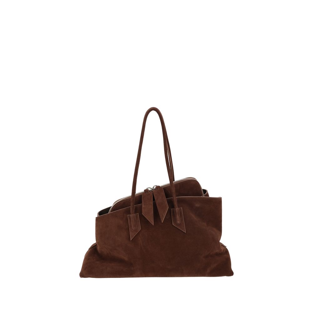 The Attico Brown Calf Leather Bos Taurus Shoulder Bag