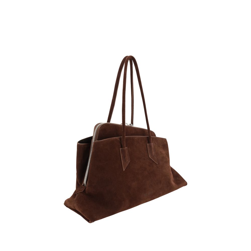 The Attico Brown Calf Leather Bos Taurus Shoulder Bag