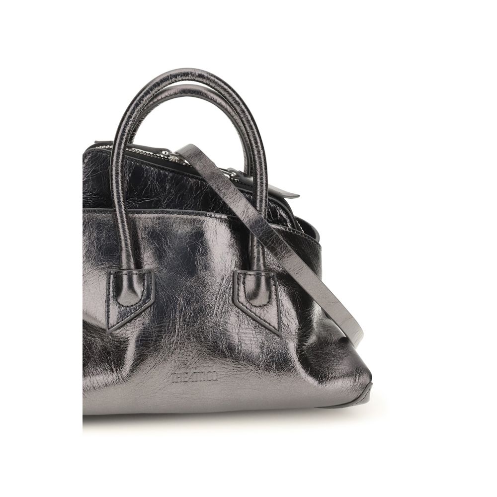 The Attico Gray Calf Leather Bos Taurus Handbag