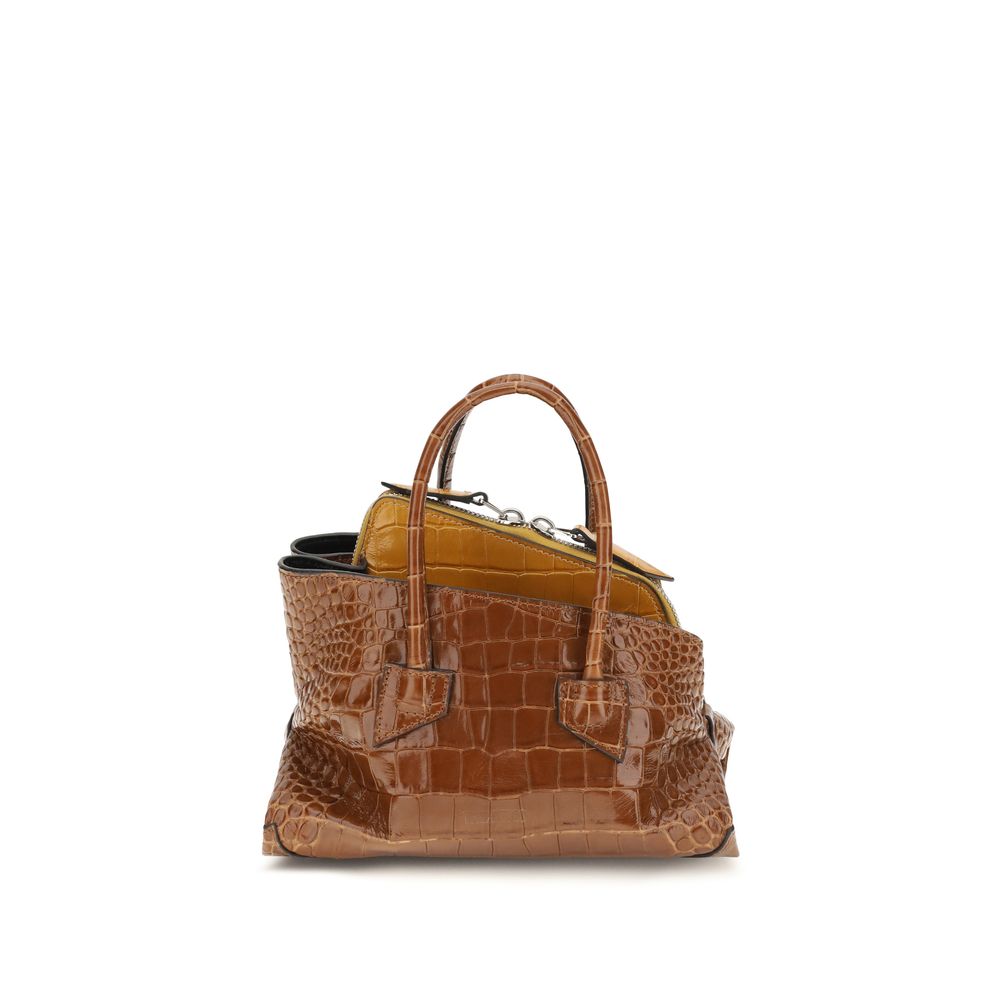 The Attico Brown Calf Leather Bos Taurus Handbag