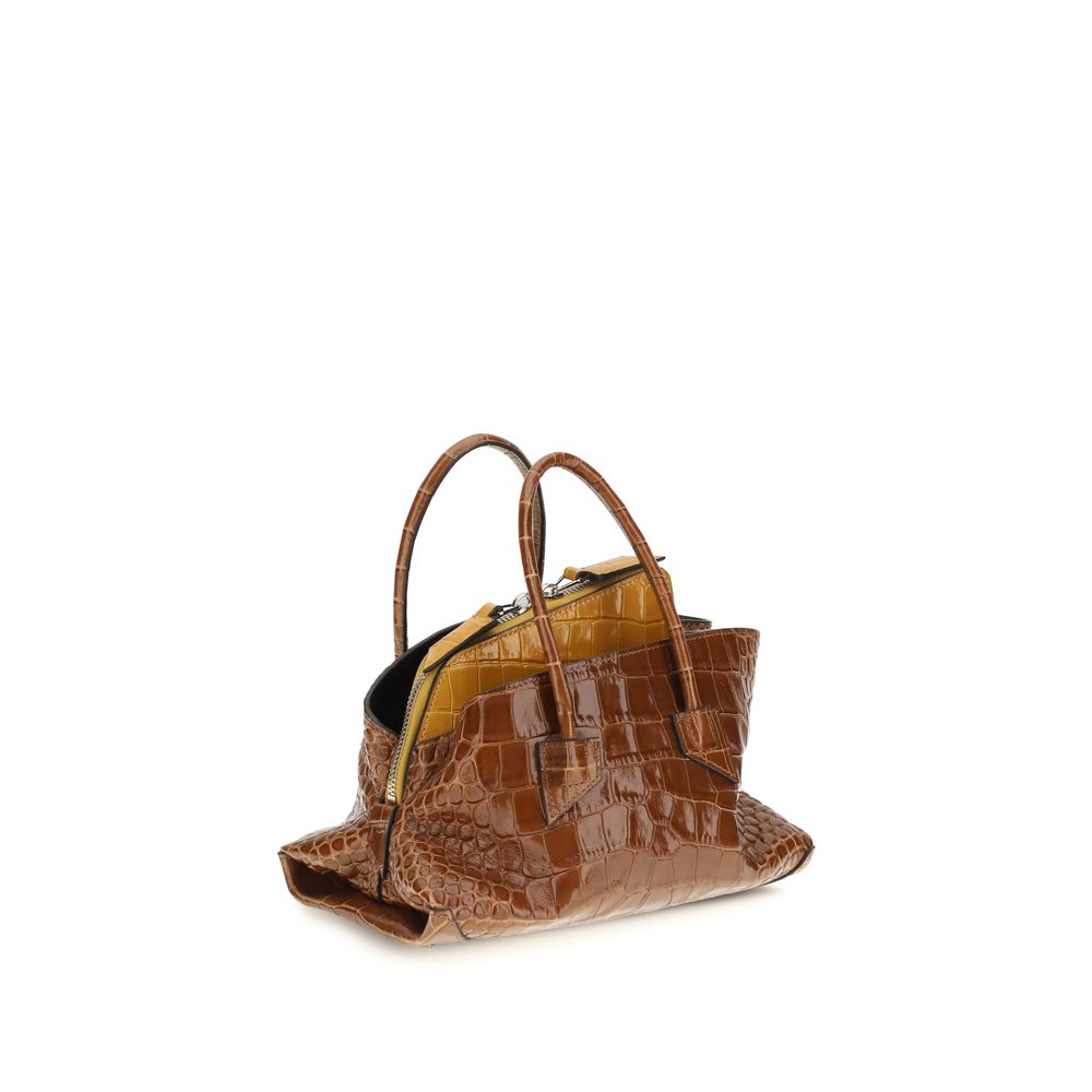 The Attico Brown Calf Leather Bos Taurus Handbag