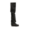The Attico Black Polyurethane Over The Knee