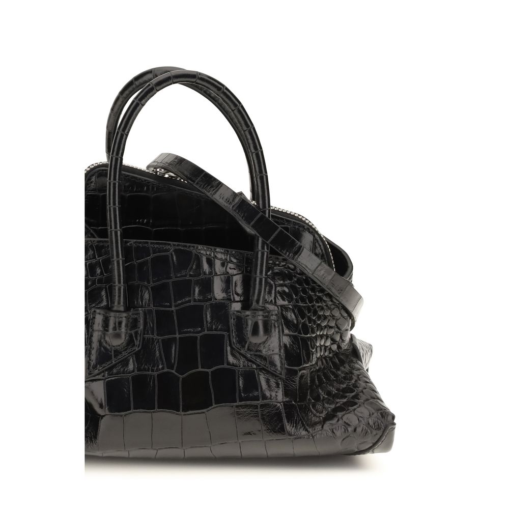 The Attico Black Calf Leather Bos Taurus Handbag