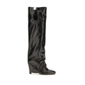 The Attico Black Calf Leather Bos Taurus Ankle Boots