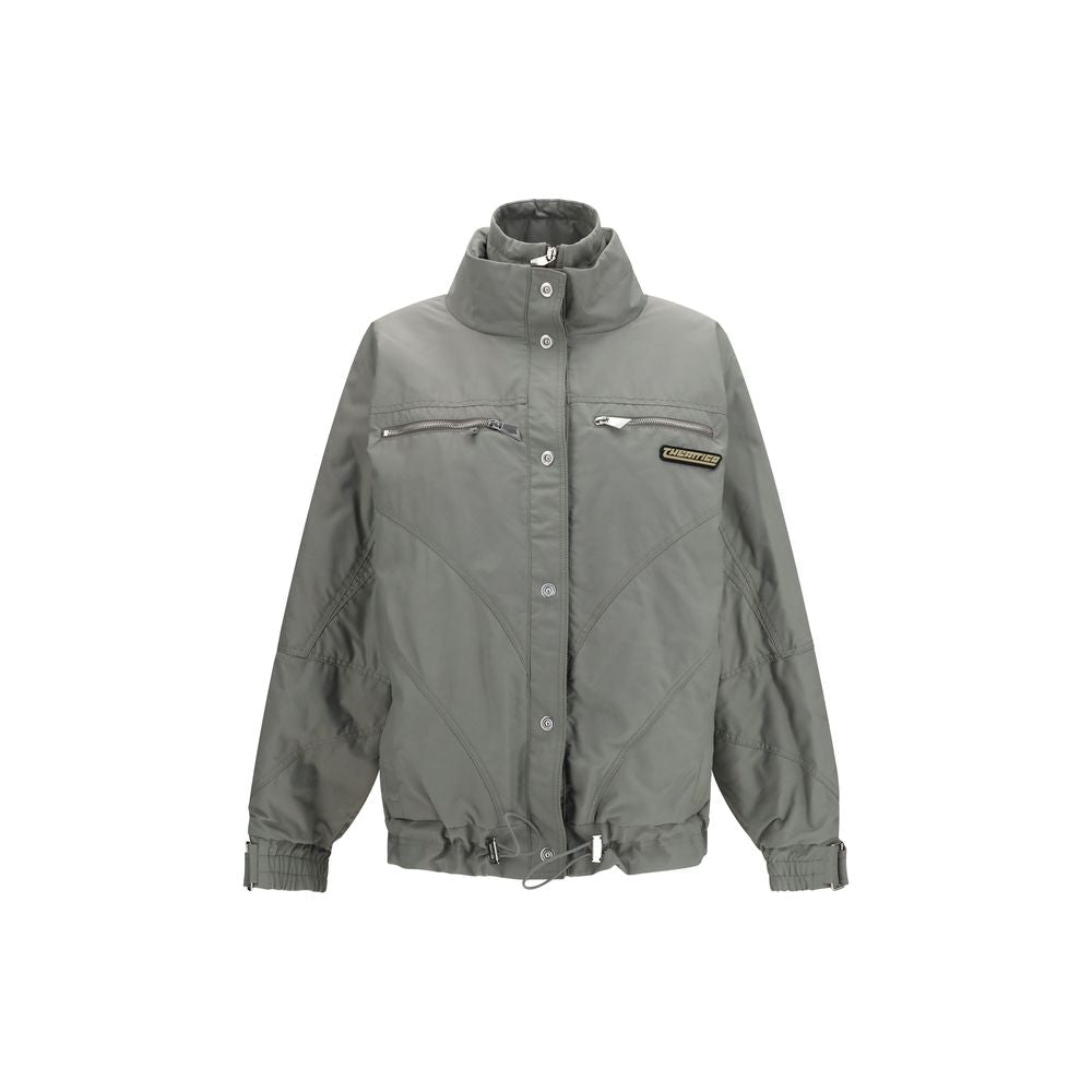 The Attico Gray Cotton Bomber The Attico