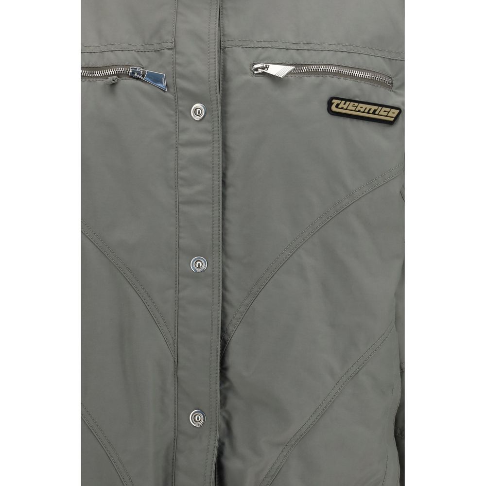 The Attico Gray Cotton Bomber