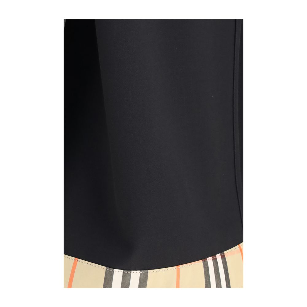 Burberry Black Wool Oves Aries Midi Skirt