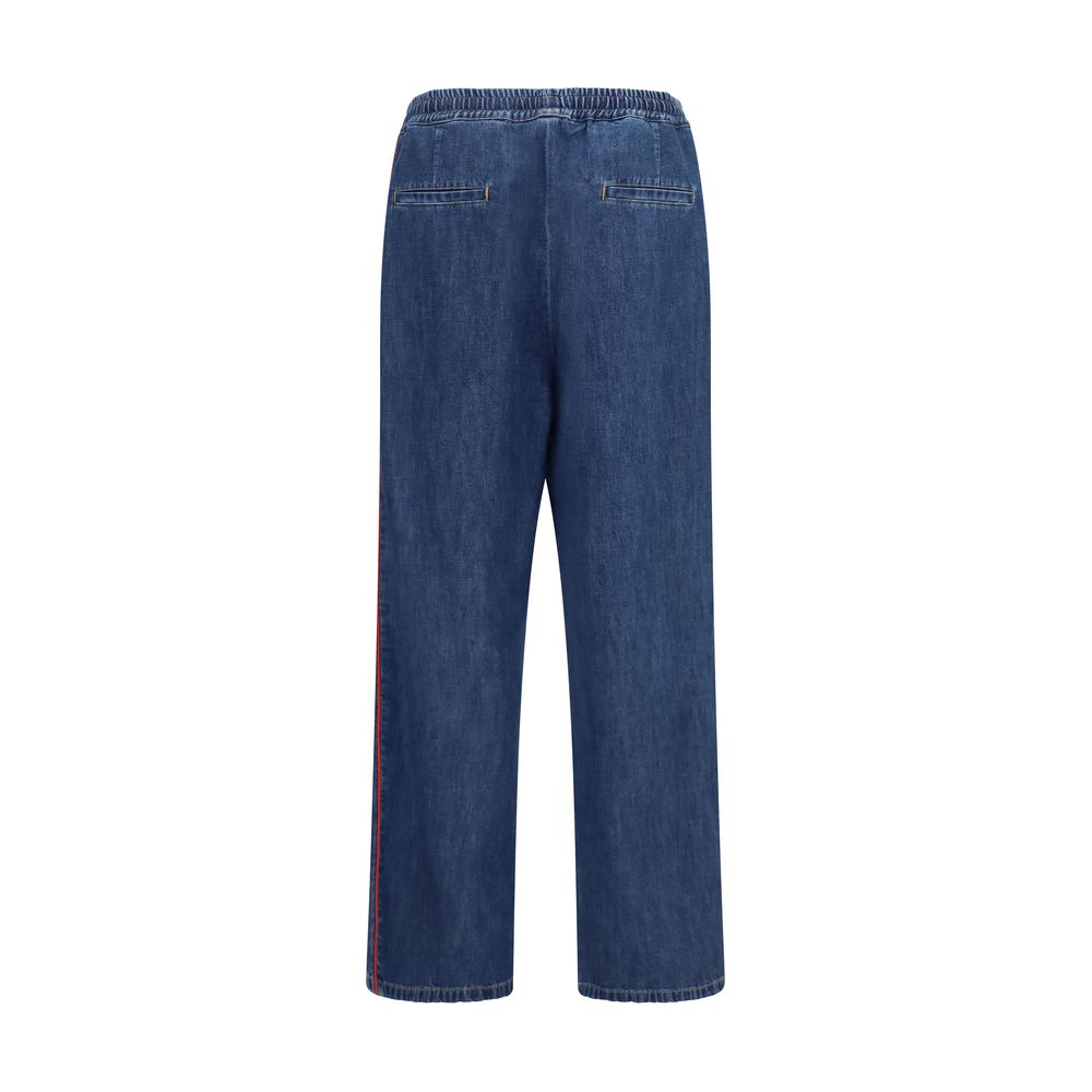 Valentino Garavani Blue Polyester Casual Pants