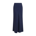 Loulou De Saison Blue Silk Long Skirt