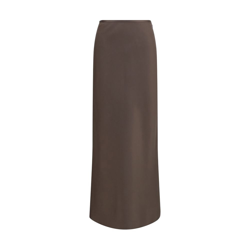 Loulou De Saison Brown Silk Long Skirt
