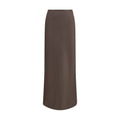 Loulou De Saison Brown Silk Long Skirt