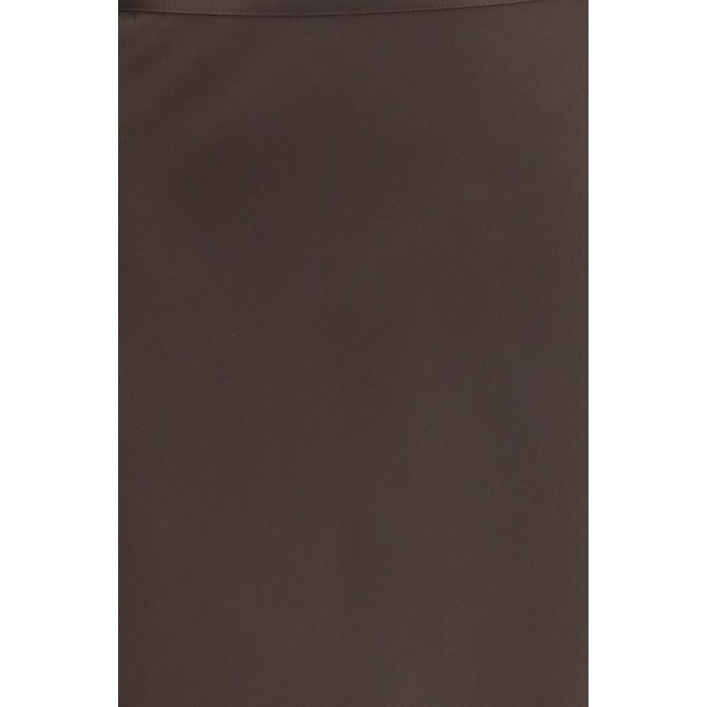 Loulou De Saison Brown Silk Long Skirt