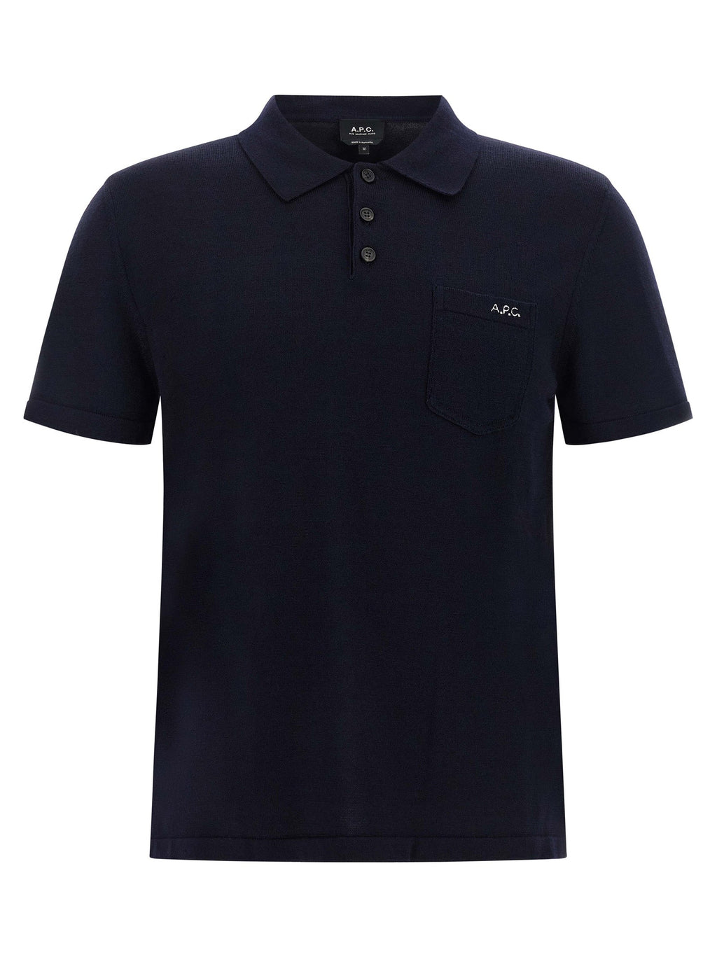A.P.C. Blue Virgin Wool Polo Shirt