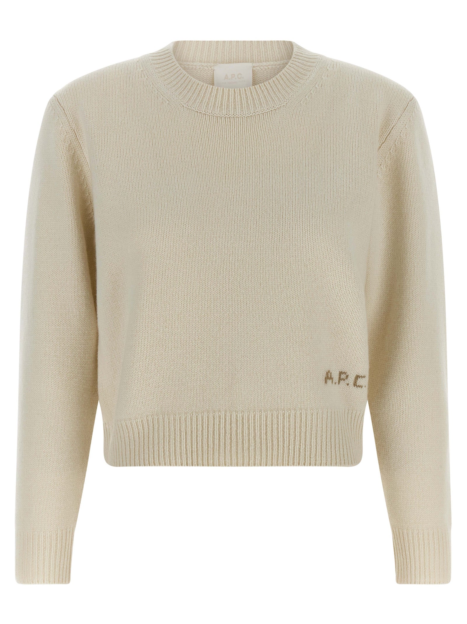 A.P.C. White Wool Cardigan
