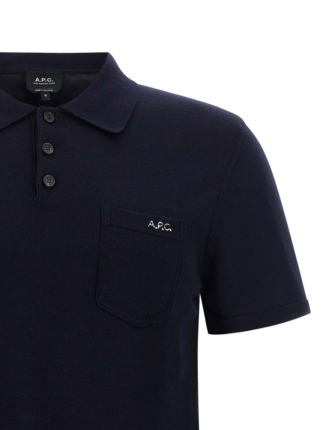 A.P.C. Blue Virgin Wool Polo Shirt A.P.C.