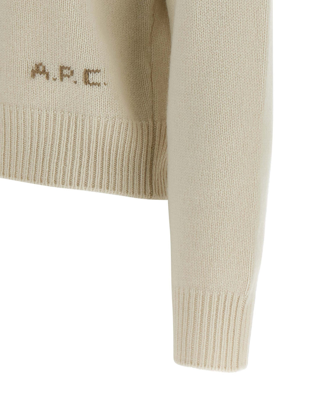 A.P.C. White Wool Cardigan
