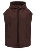Max Mara Bordeaux Polyester Sleeveless Jacket
