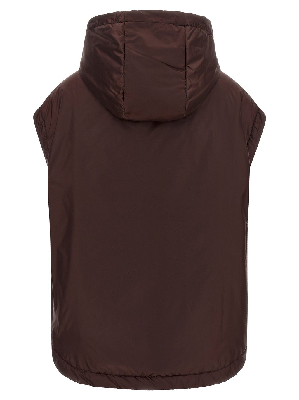 Max Mara Bordeaux Polyester Sleeveless Jacket